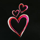 Premium Pink & Black Love Heart Seat Cover Car Truck Suv Front & Rear