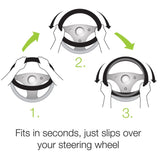 Premium 100% Genuine Leather Steering Wheel Cover - Odorless - RealSeatCovers