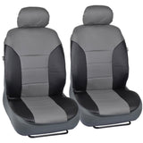 FULL Luxury 2Tone Geniune PU Leather 4pc Seat Covers - RealSeatCovers