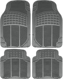 All Weather Heavy Duty Rubber Floor Mats Semi Custom 4pc Set - RealSeatCovers