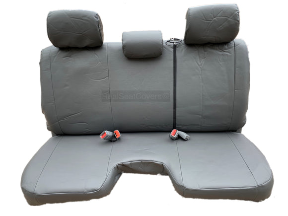 Seat Cover for Toyota Tacoma Genuine PU Leather Front Bench 3 Adjustable Headrest - RealSeatCovers