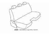Seat Covers for Toyota Tacoma Front Bench 3 H/R Notched Cushion Exact Fit - RealSeatCovers