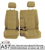 Seat Covers for Toyota Pickup 60/40 Split Bench w/ Adjustable Headrest