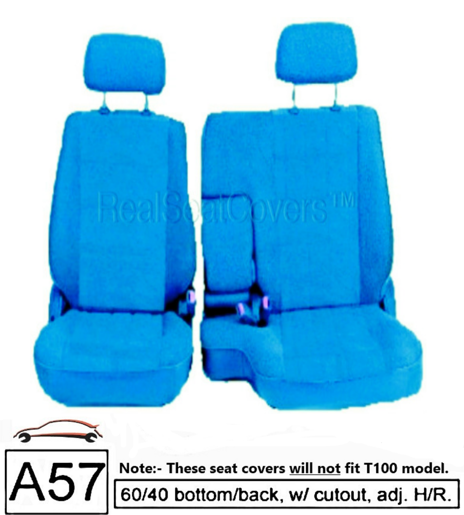 Toyota Pickup Front 60 40 Split Bench Thick A57 Seat Cover Set
