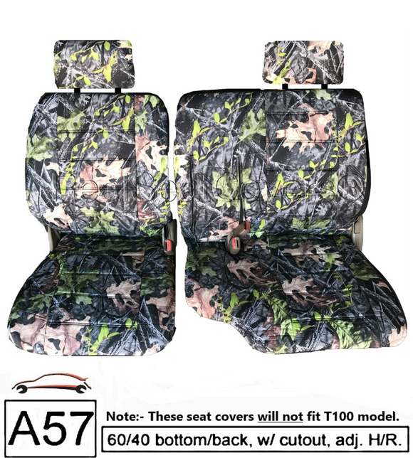 Seat Covers for Toyota Pickup 60/40 Split Bench w/ Adjustable Headrest
