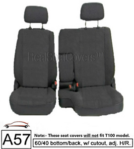 Seat Covers for Toyota Pickup 60/40 Split Bench w/ Adjustable Headrest