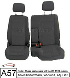 Seat Covers for Toyota Pickup 60/40 Split Bench w/ Adjustable Headrest