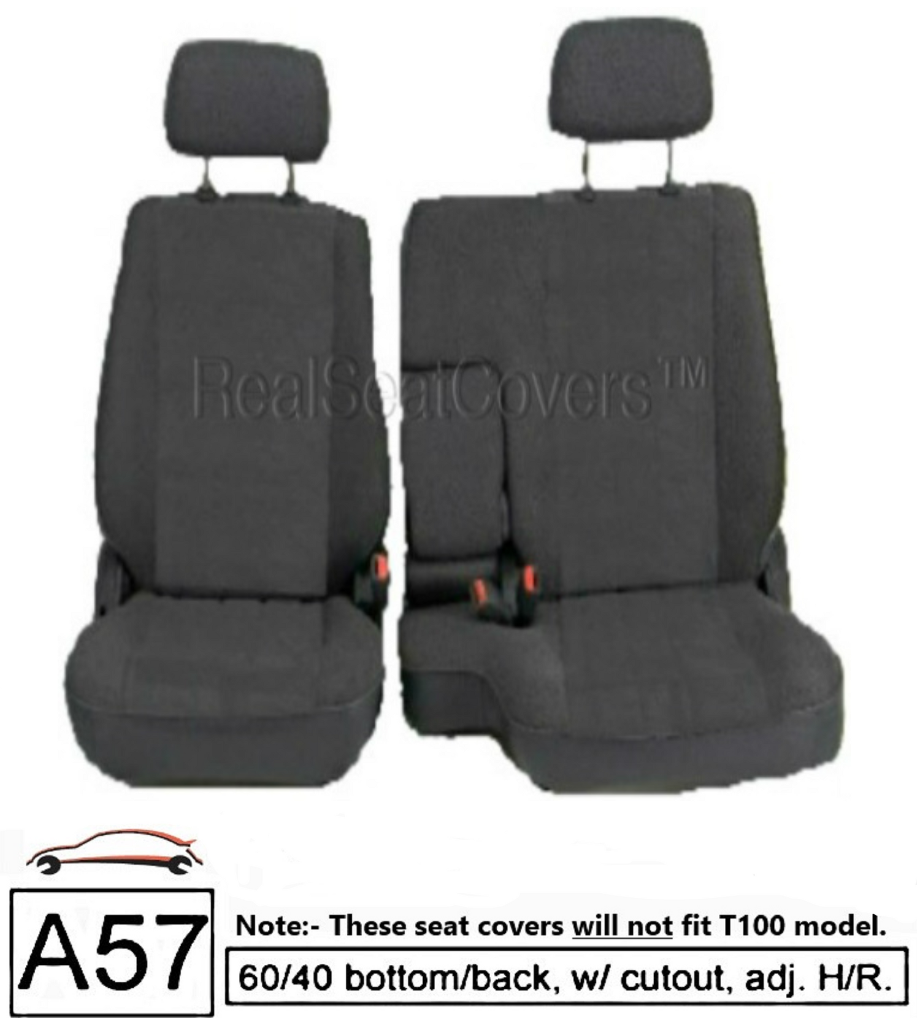 Toyota Pickup Front 60 40 Split Bench Thick A57 Seat Cover Set