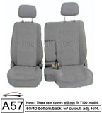 Seat Covers for Toyota Pickup 60/40 Split Bench w/ Adjustable Headrest