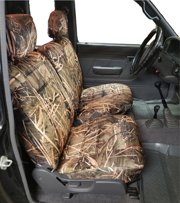 Seat Cover for Toyota Pickup 60 40 Split Front Bench Muddy Water w/ Adj Headrest - RealSeatCovers