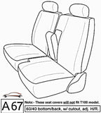 Seat Cover for Toyota Tacoma RCab XCab Front 60/40 Split Bench - RealSeatCovers
