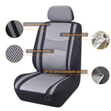 Semi Custom Mesh Seat Covers Breathable 8mm Thick Airbag Safe - RealSeatCovers