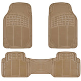 All Weather Heavy Duty Rubber Floor Mats Semi Custom 3pc Set - RealSeatCovers