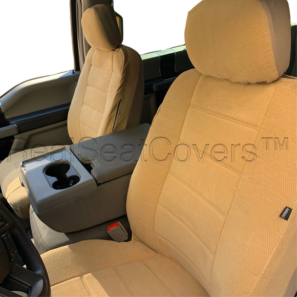 4pc Front 2 Low Back Bucket Seat Covers Set for Ford F-Series XLT XL - RealSeatCovers