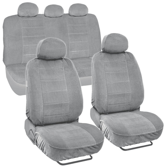 Front Bucket / Rear Bench 9pc Combo Seat Cover Set Airbag Safe - RealSeatCovers