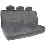 A36 Premium 12mm Rear Bench PU Leather Seat Covers 3 Headrests - RealSeatCovers