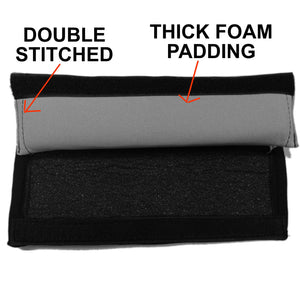 2pc Comfy Soft Black Seat Belt Shoulder Pad Cushion For Car, Van & Suv - RealSeatCovers