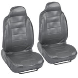 FULL Geniune PU Leather Front 2 High Back Bucket Seat Covers - RealSeatCovers