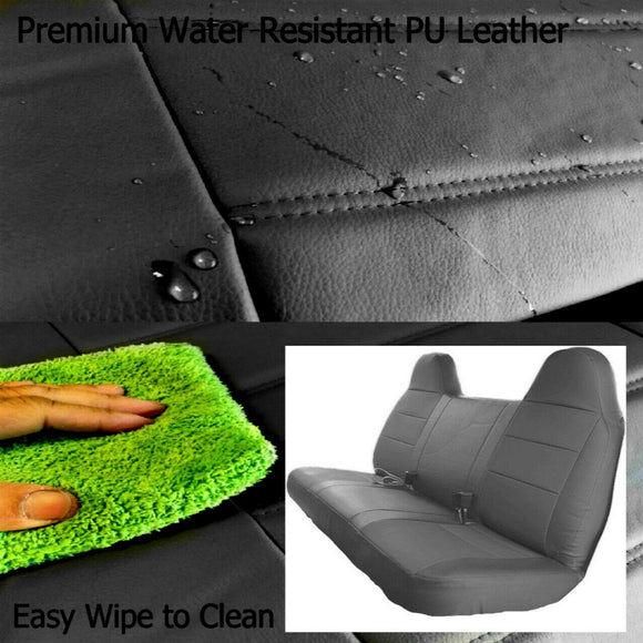 Seat Cover for 1992 - 1998 Ford F150 F250 F350 Truck Solid Bench Front / Rear - RealSeatCovers