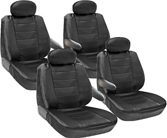 Seat Covers for Nissan Quest 8pc 2 Row Genuine PU Leather VAN - RealSeatCovers