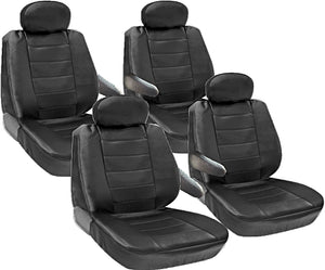 Seat Covers for Honda Odyssey 8pc 2 Row Genuine PU Leather VAN - RealSeatCovers